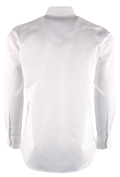 Pinto Ranch YY Pique Button-Front Shirt - Solid White