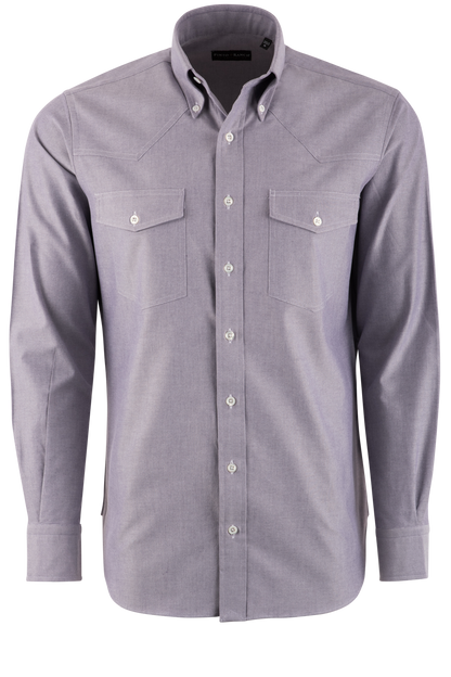 Pinto Ranch YY Collection Oxford Button-Front Shirt - Purple