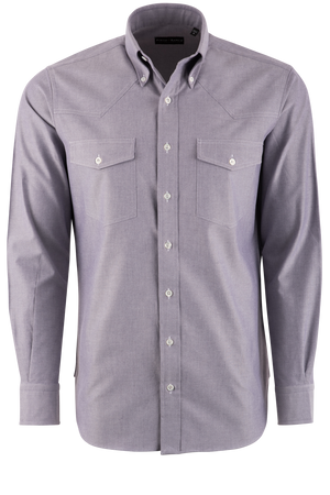 Pinto Ranch YY Collection Oxford Button-Front Shirt - Purple