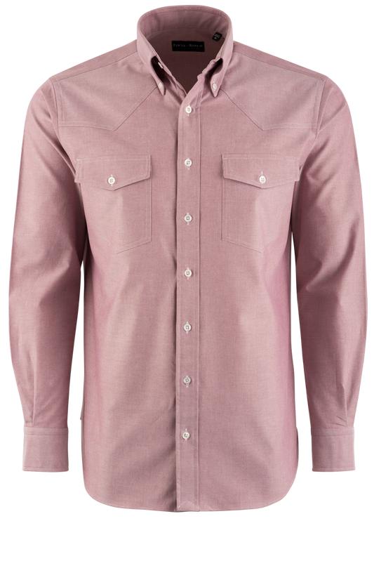 Pinto Ranch YY Collection Oxford Button-Front Shirt - Red