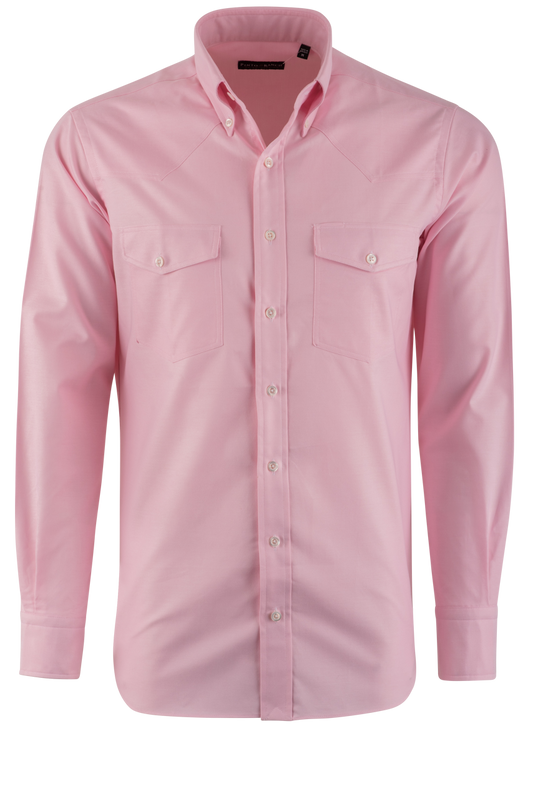 Pinto Ranch YY Collection Oxford Button-Front Shirt - Pink