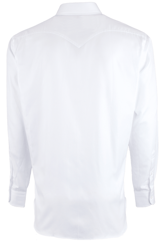 Pinto Ranch YY Collection White Herringbone ButtonFront Western Shirt