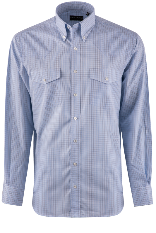 Pinto Ranch YY Collection Classic Poplin Long Sleeve Button-Front Shirt