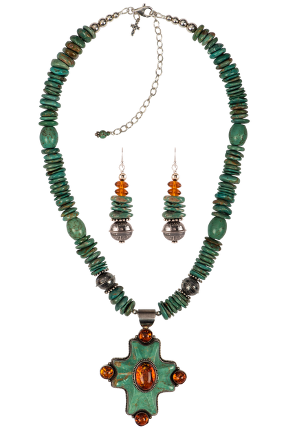 Sweet Tea Jewelry Turquoise & Amber Set