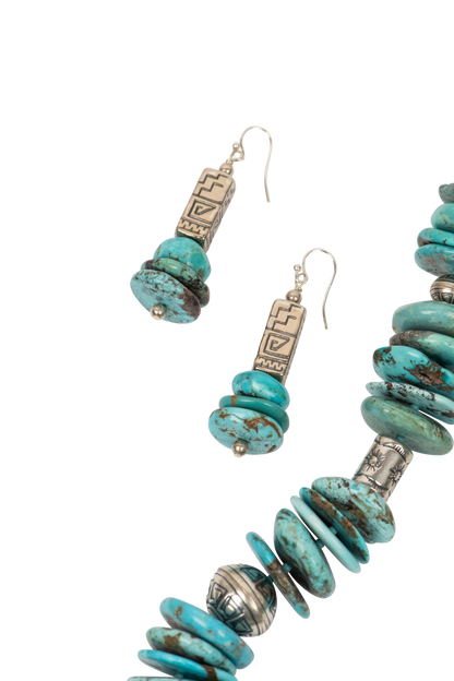 Sweet Tea Jewelry Navajo Turquoise Disc Necklace Set
