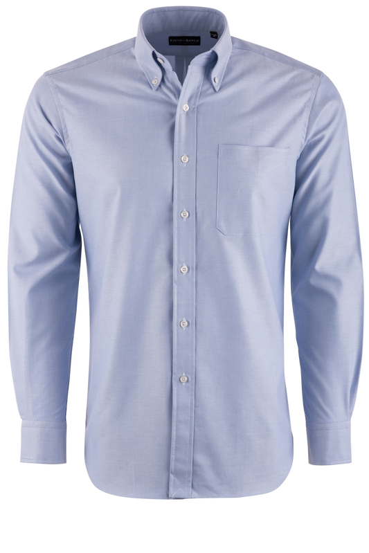 Pinto Ranch YY Collection Blue Oxford Button-Front Shirt