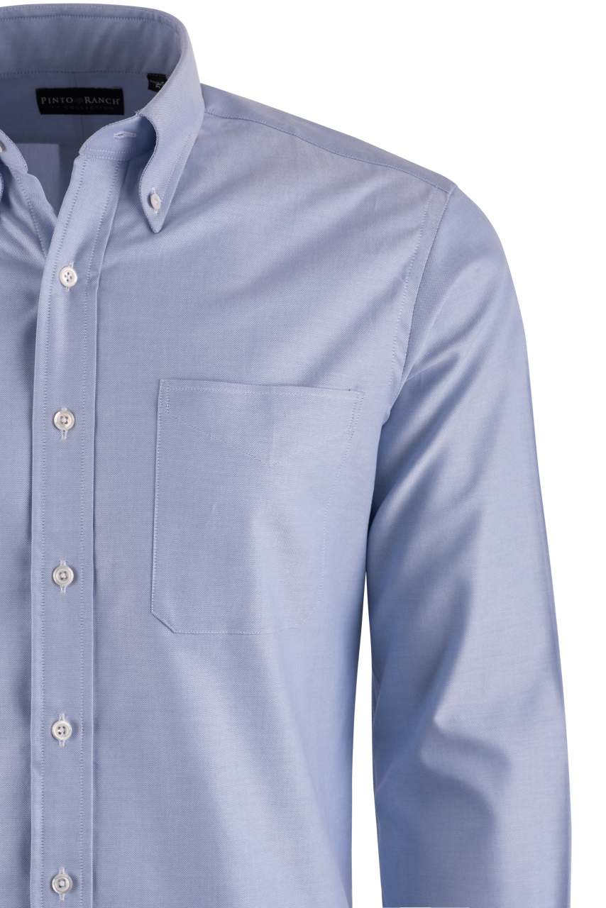 Pinto Ranch YY Collection Blue Oxford Button-Front Shirt