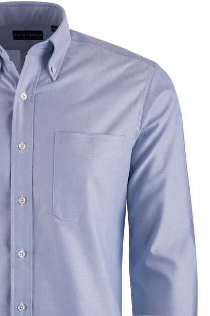 Pinto Ranch YY Collection Blue Oxford Button-Front Shirt