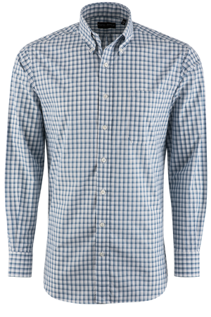 Pinto Ranch YY Collection Classic Sport Shirt - Teal Check