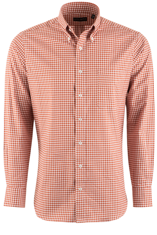 Pinto Ranch YY Collection Classic Sport Shirt - Orange Check