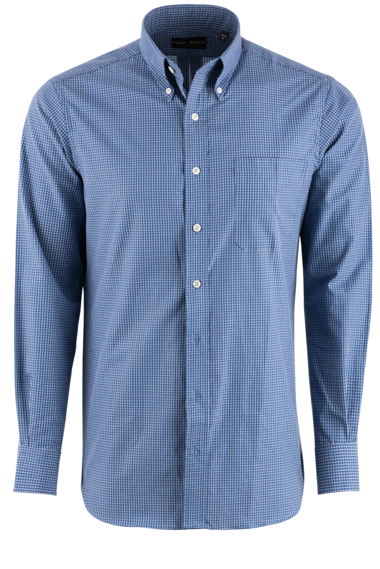 Pinto Ranch YY Collection Classic Sport Shirt - Blue Check