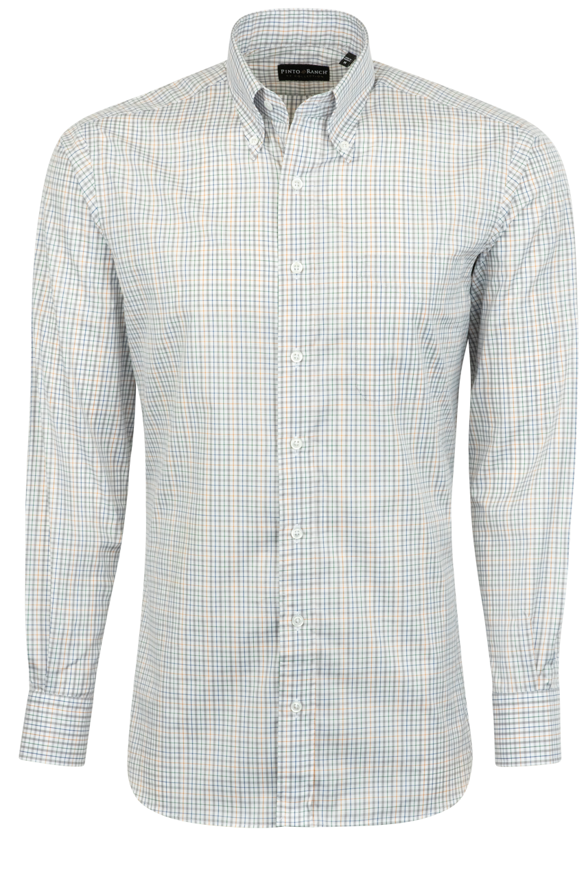 Pinto Ranch YY Collection Button-Front Sport Shirt - Gray Check
