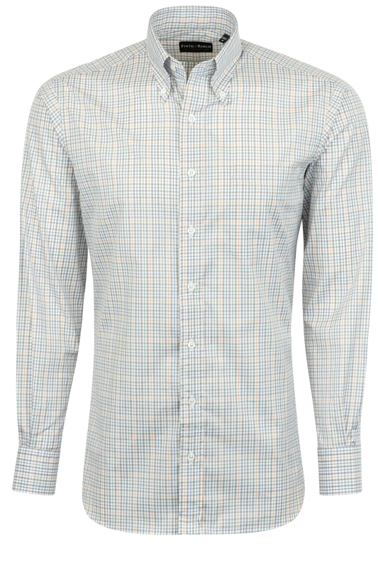 Pinto Ranch YY Collection Button-Front Sport Shirt - Gray Check