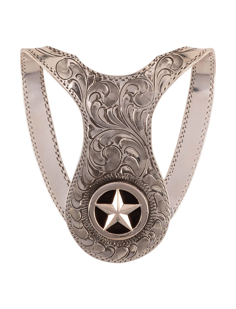 Pinto Ranch Sing Pinto Ranch Star Sterling Silver Engraved Western Money Clip | Pinto Ranch