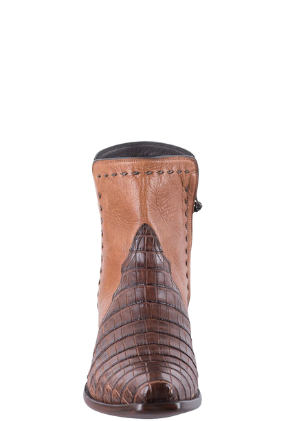 Stallion Men's Caiman Zorro Ankle Boots - Cognac