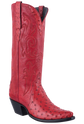 Stallion Women's Full Quill Ostrich Gallegos Cowgirl Boots - Red