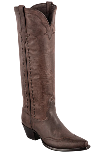 Stallion Women's Weathered Buffalo Calf Boots - Brown