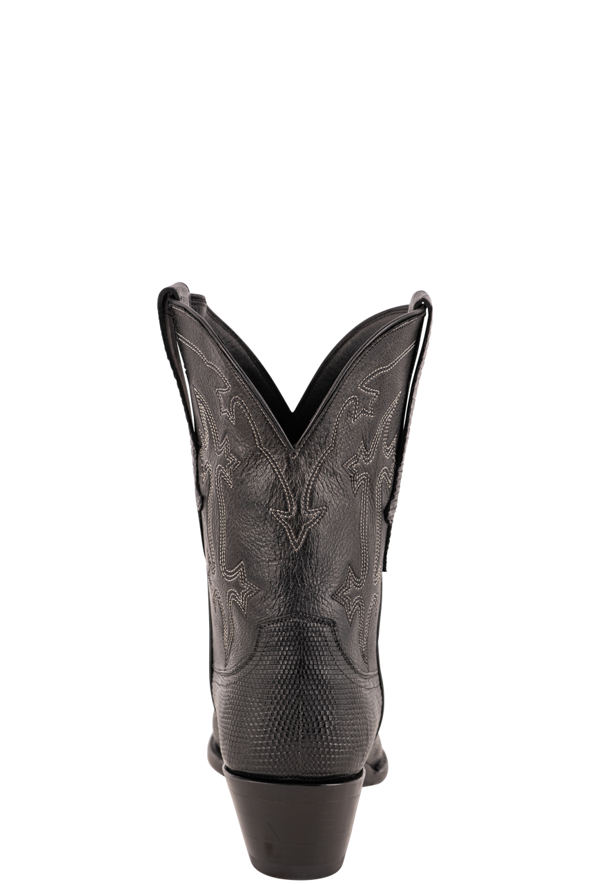 Stallion Women's Lizard Ring Tail Boots - Black