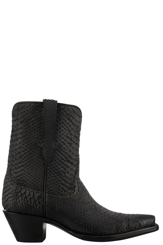 Stallion Women's Sanded Python Boots - Black