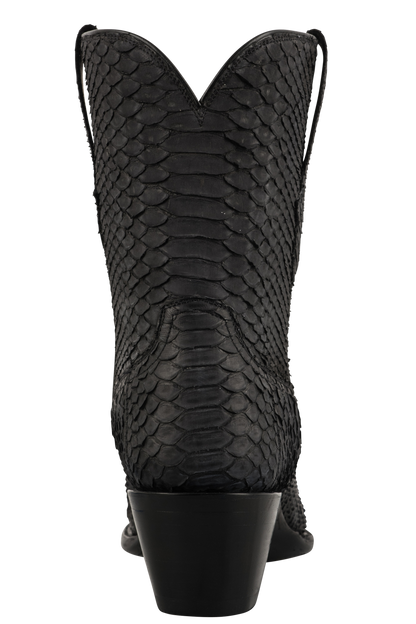 Stallion Women's Sanded Python Boots - Black