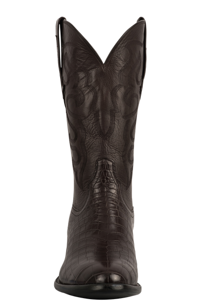 Stallion Men's Nile Crocodile Cowboy Boots - Chocolate