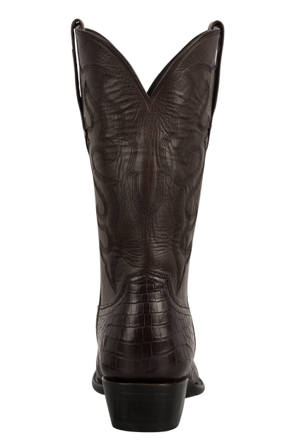 Stallion Men's Nile Crocodile Cowboy Boots - Chocolate