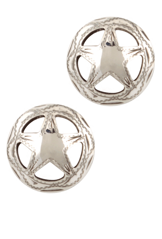 Pinto Ranch Engraved Quarter Star Cufflinks