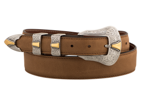Chacon 1.25" Ranch Hand Tapered Belt - Cognac