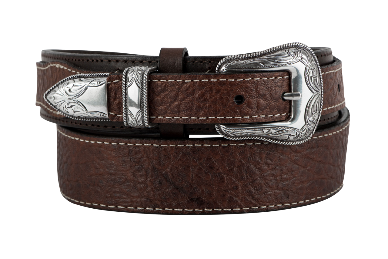Vintage Bison 1.5" Ranger Leather Belt - Brown
