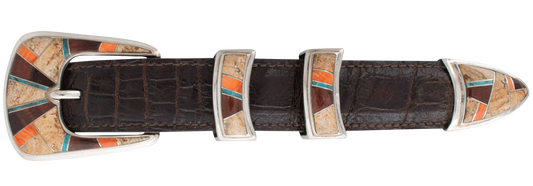 B.G. Mudd 1" Tiger Eye & Jasper Buckle Set