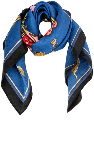 Wyoming Traders Blue Rodeo Girls Silk Scarf