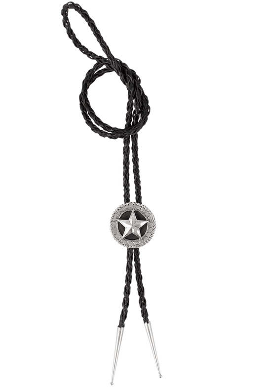 Pinto Ranch Engraved Rope Star Bolo Tie