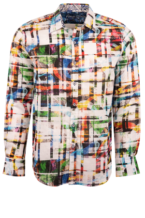 Robert Graham Molley Watercolor Button-Front Shirt