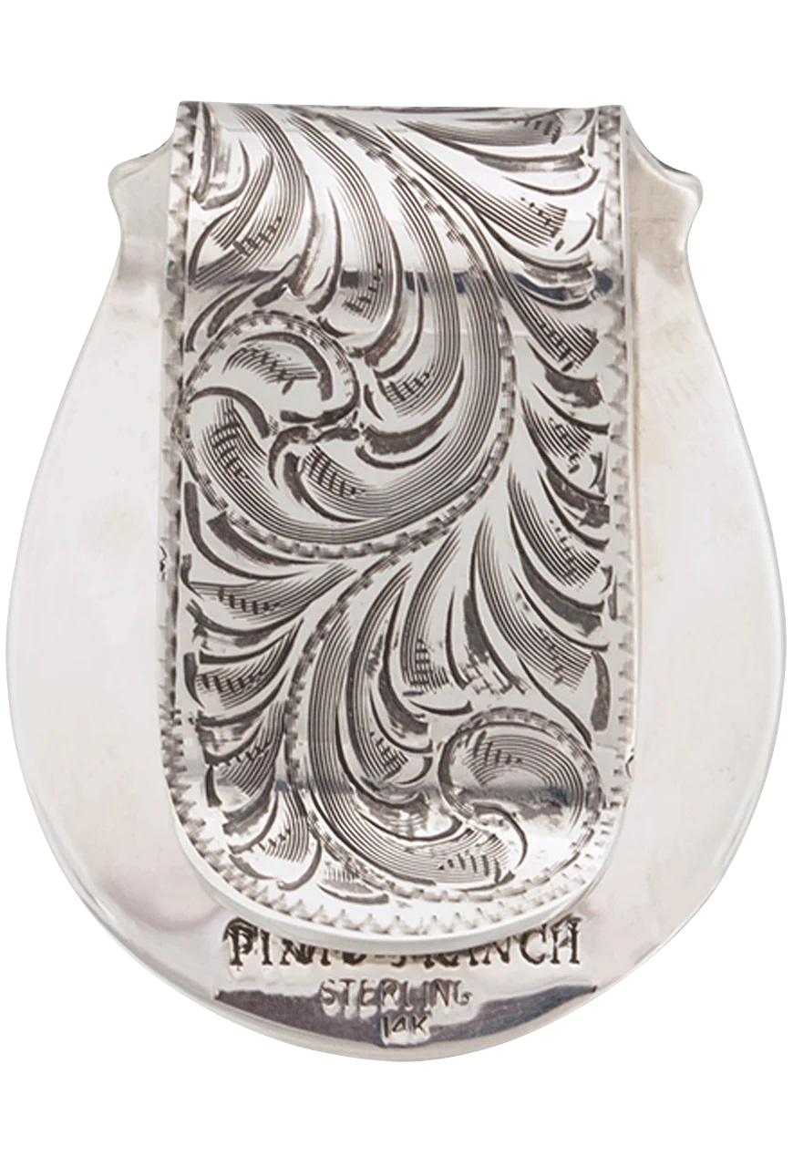Pinto Ranch Texas State Seal Silver & Gold Money Clip