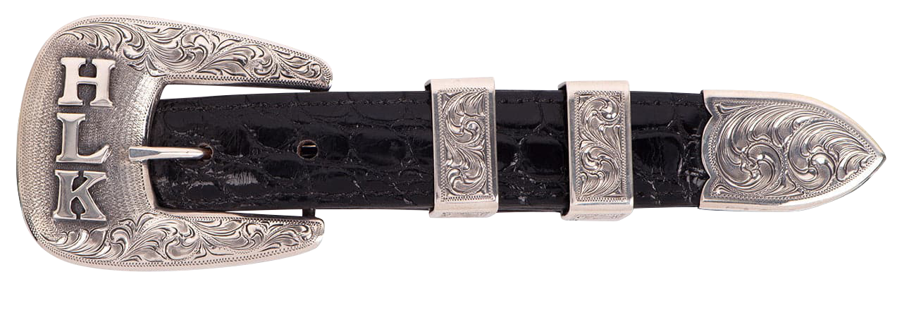 Pinto Ranch 1" Silver Personalized Buckle Set