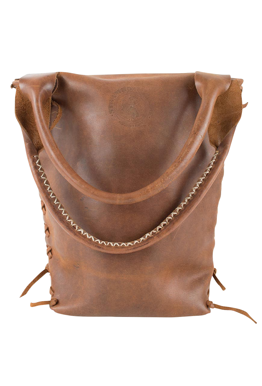 Steamboat Style Saddle Leather Tote Bag