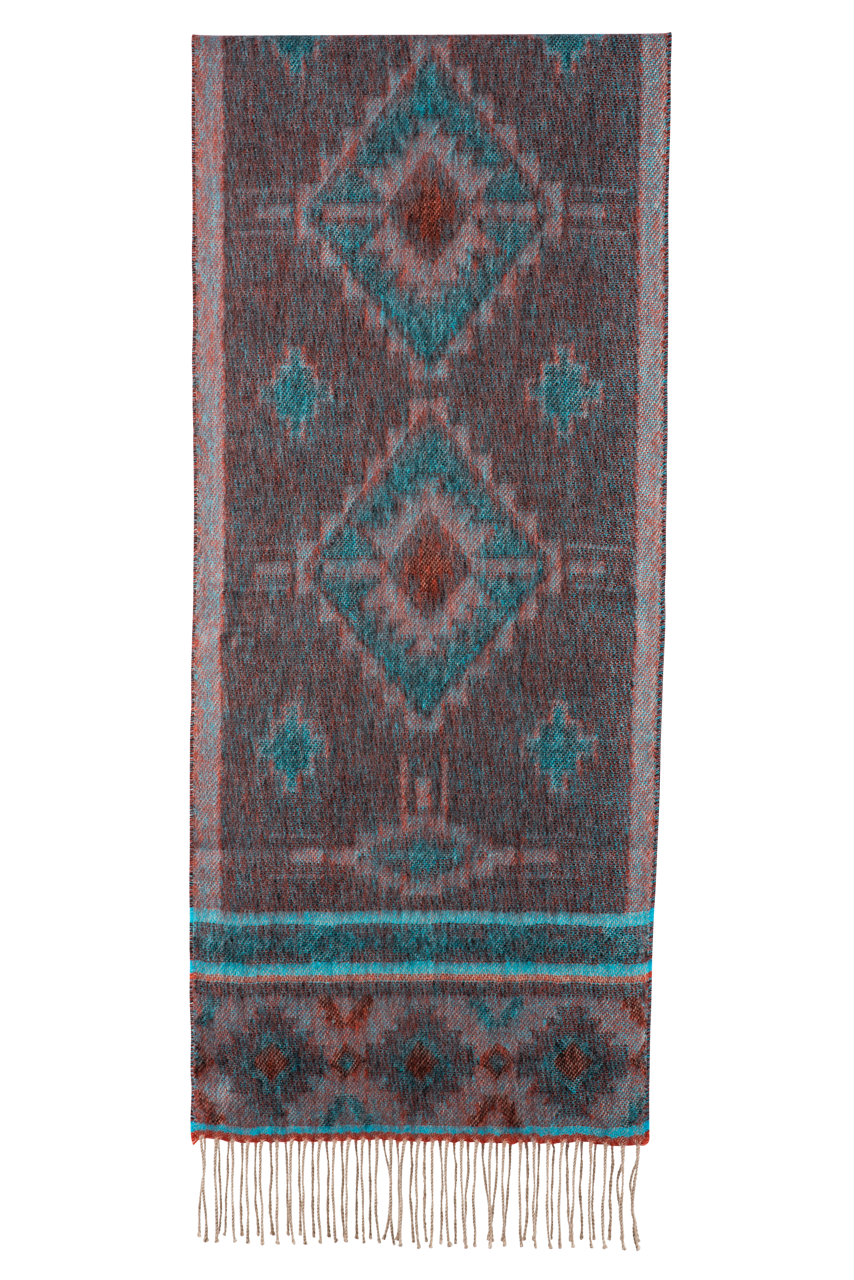 Time of the West Revis Sand & Turquoise Scarf