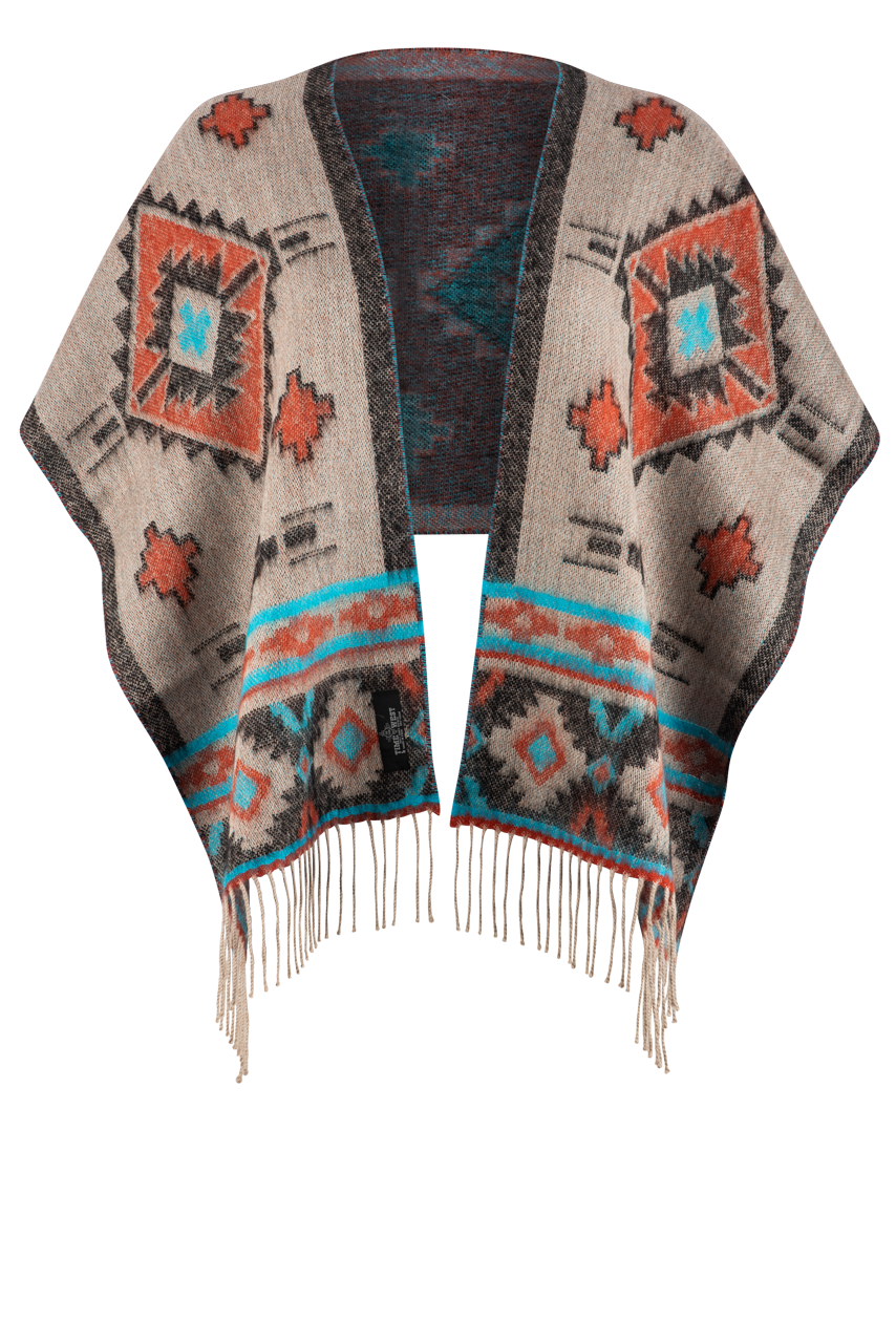 Time of the West Revis Sand & Turquoise Scarf