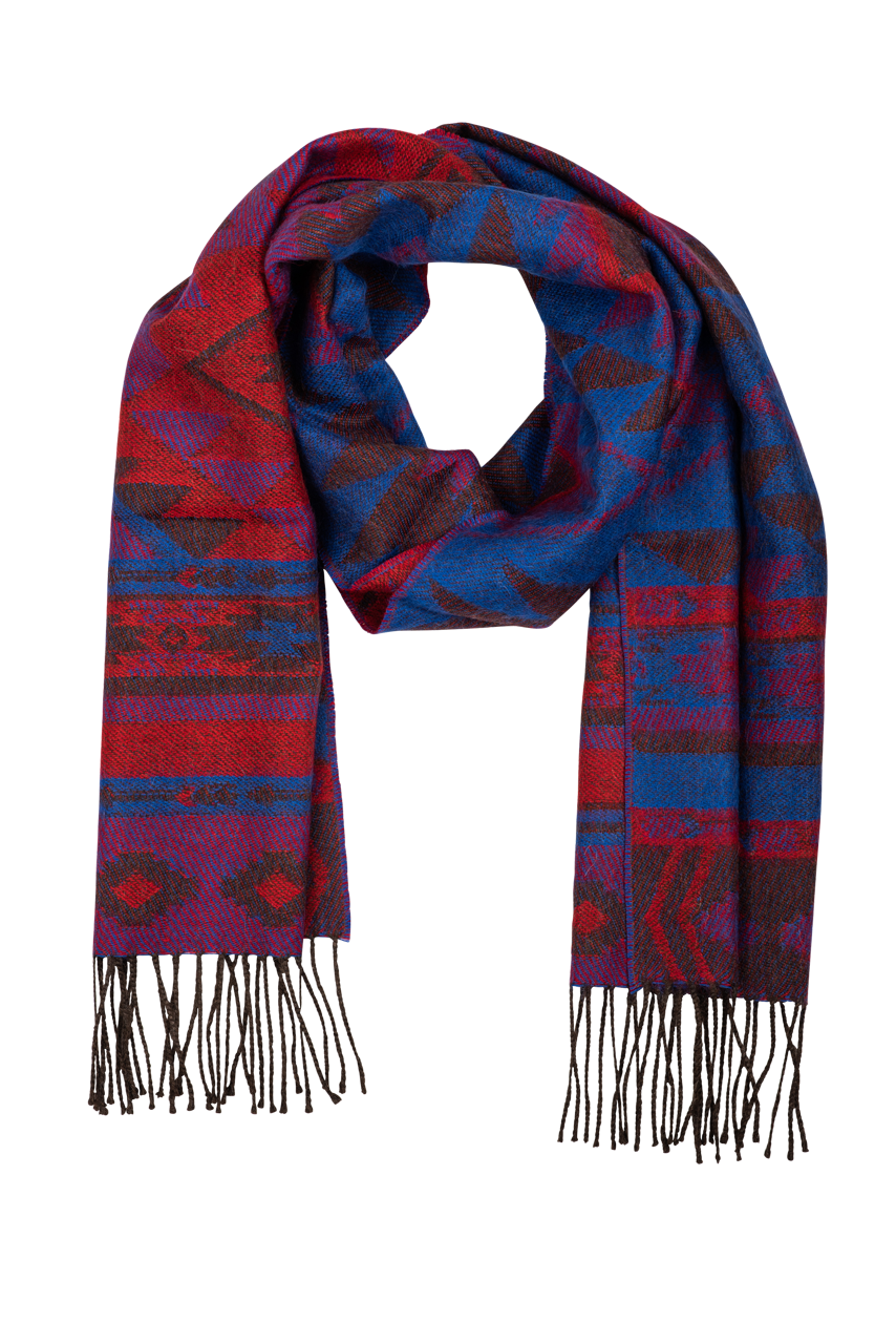 Time of the West Revis Red & Blue Scarf