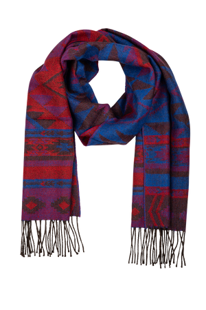 Time of the West Revis Red & Blue Scarf