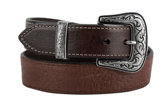 Vintage Bison 1.5" Scout Leather Belt - Brown