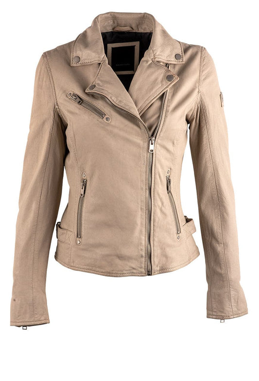 Mauritius Sofia Ivory Lamb Leather Jacket