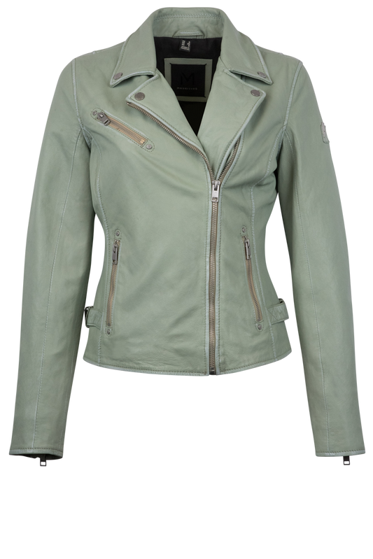 Mauritius Sofia Light Green Lamb Leather Jacket