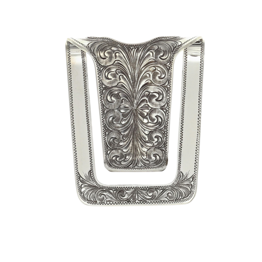 Clint Orms Engraved Sterling Silver Large Money Clip