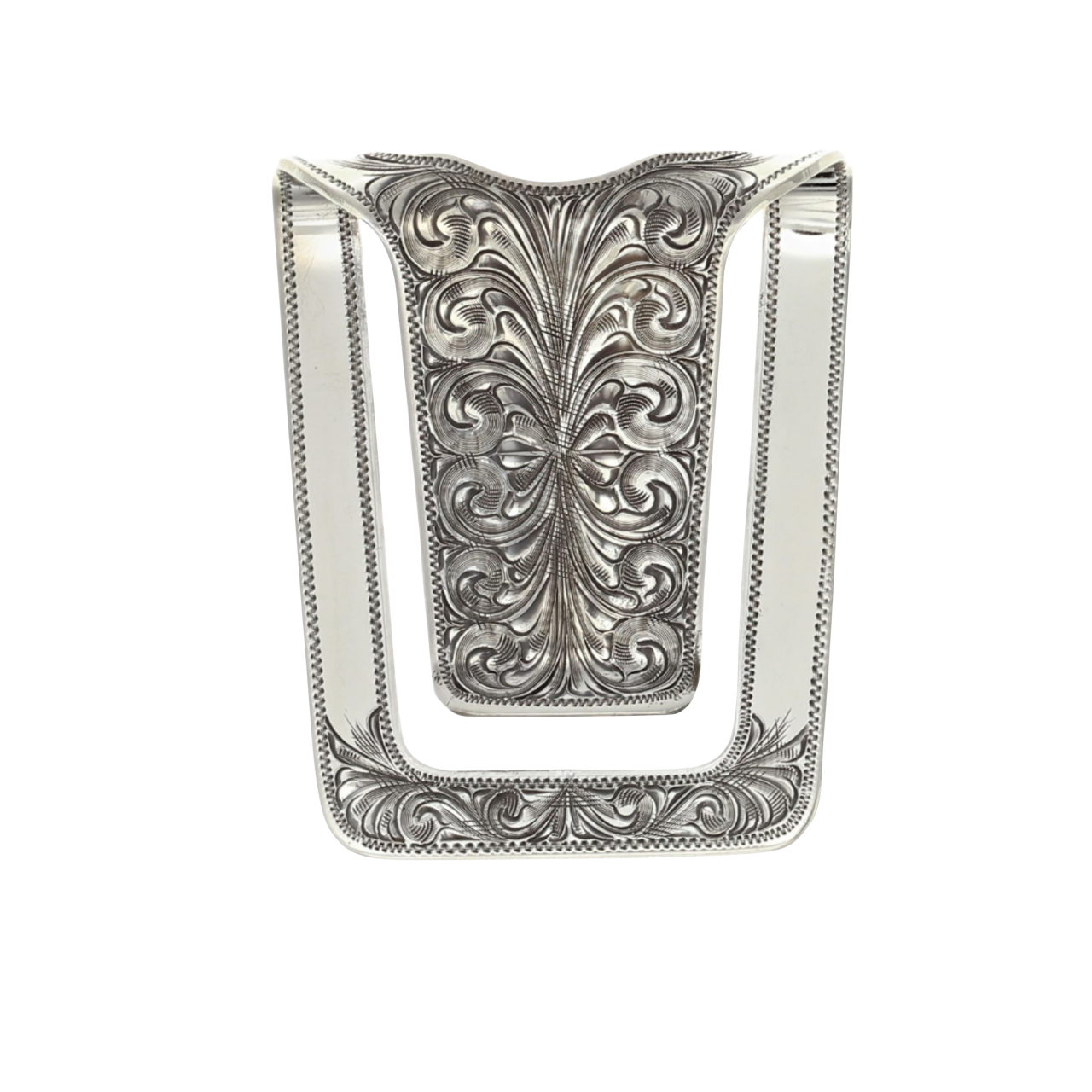 Clint Orms Engraved Sterling Silver Large Money Clip