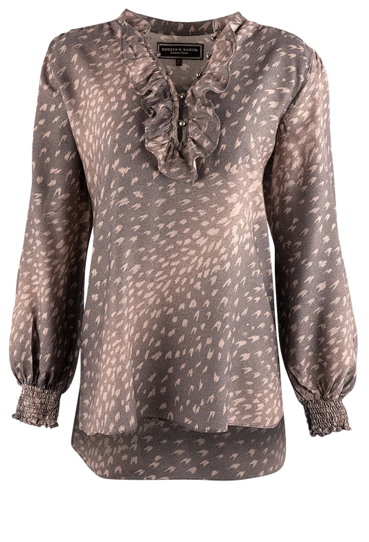 Double D Ranch Print Winter Axis Blouse