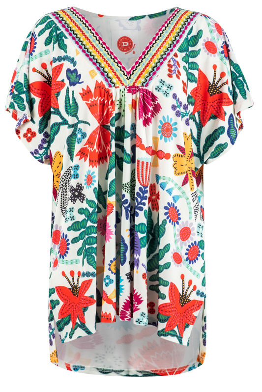 Double D Ranch Print Floral Top