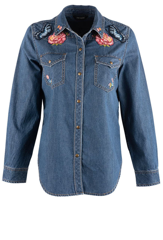 Driftwood Denim Lana Butterfly Effect Snap Shirt