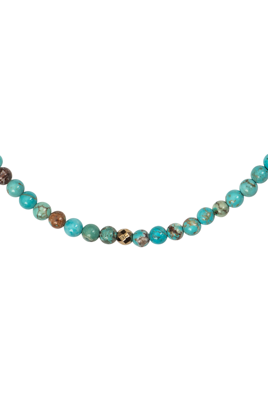 Ann Vlach Moon River Turquoise & Pyrite Necklace