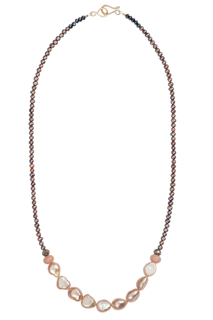 Ann Vlach Short Peacock Pearl Necklace